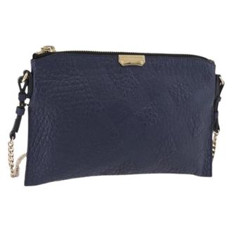 Burberry Pre-owned Cross Body Bags, female, Blue, Size: ONE SIZE Pre-owned Vintage Shoulder Bag