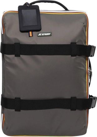 K-Way Compact Grey Two-Wheel Trolley with Adjustable Straps and Secure Interior