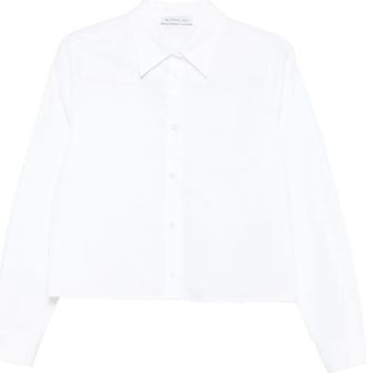 Manuel Ritz Oxford cropped shirt - White