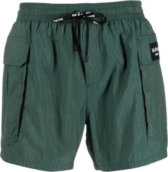 Balmain Beachwear - Heren - Strandmode - Groen - S - Nylon - Badmode