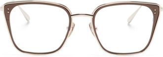 Linda Farrow Hans cat-eye glasses - women - Metal - 51 - Gold