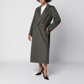 Victoria Beckham Green Catriona coat in wool blend