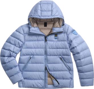 Blauer Light Blue Acton Quilted Hooded Polyamide Down Jacket
