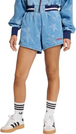 adidas Originals The Denim Star Graphic Cotton Varsity Shorts in Medium Blue Denim at Nordstrom, Size X-Small