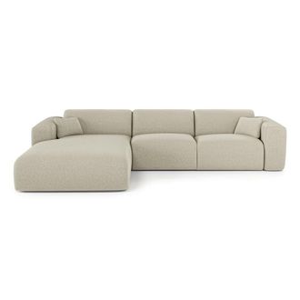 Sia Home Sof&aacute; esquinero izquierdo convertible 5 plazas tejido de trama beige