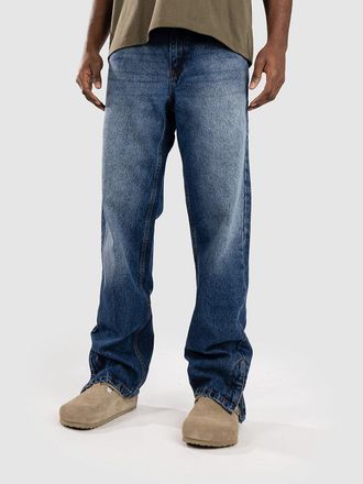 Urban Classics Heavy Ounce Straight Fit Zipped Jeans new midblue washed