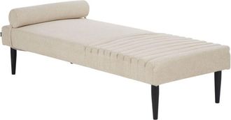 Beliani Beliani - Chaise longue moderno minimalista diván individual tela beige Mauriac