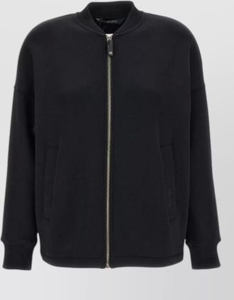 Max Mara jersey jacket knit fabric rib cuffs