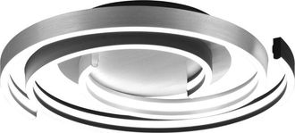 Trio Leuchten Trio Lighting - caya plafoniera led 58W 6800lm, 2300+3000+4000K spirale metallo alluminio e nero dimmerabile con interruttore d. 50CM