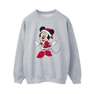 Disney Dames/Dames Minnie Mouse Kerst Sweatshirt (Sportgrijs)
