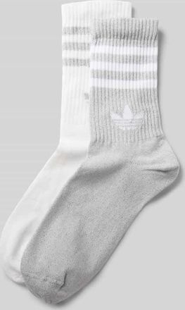 adidas Originals Socken mit Label-Detail im 2er-Pack in Hellgrau, Größe 35-38
