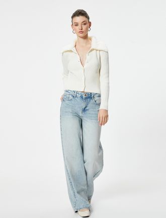 Koton CARDIGANS Met vacht Met knoppen Vest