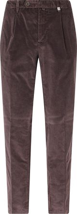 Myths Brown 1 Pinces Corduroy Straight-Leg Pants
