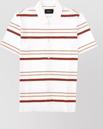 HUGO BOSS short sleeve striped pattern shirt