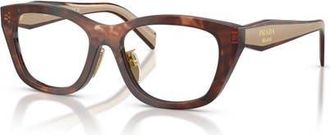 Prada 53mm Irregular optical glasses in Brown at Nordstrom