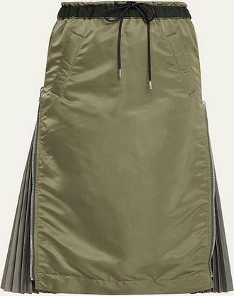 sacai Nylon Twill Adjustable Skirt
