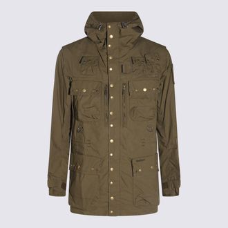 Barbour Military Green Cotton Casual Jacket