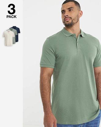 Jack & Jones Jack & Jones Kane Polo 3 Pack - Multi
