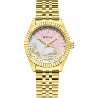 Bertha Sunglasses Marina Ladies Quartz Watch in Gold at Nordstrom