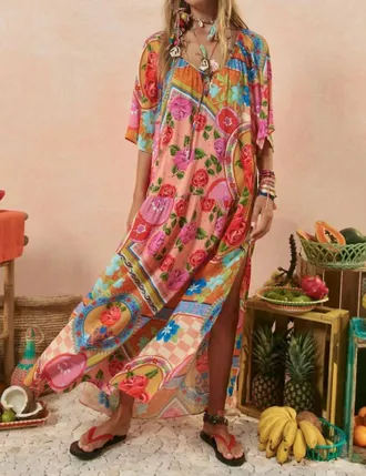 SPELL Aphrodite Maxi Gown In Rose