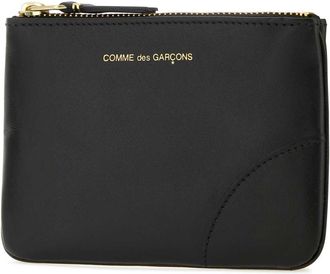 Comme Des Gar&ccedil;ons Unisex Black Leather Coin Case Exterior: Portafogli Wallet