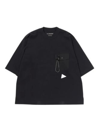 And Wander chest-pocket short-sleeve T-shirt - men - Cotton/Polyester - M - Black