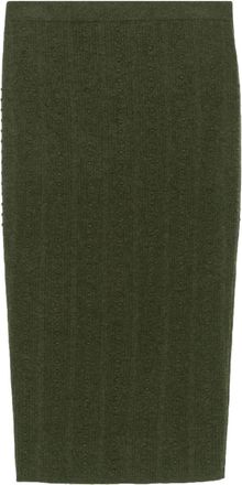 Fabiana Filippi Platinum midi skirt - women - Silk/Cashmere/Merino - 40 - Green