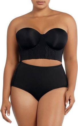 Affinitas Elissa Full Busted Strapless Bustier in Black at Nordstrom, Size 36