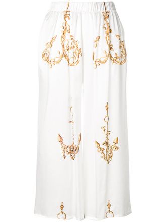 Natasha Zinko printed culottes - women - Silk - 36 - White