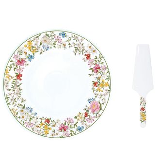 Easy Life Cake plate Ø 32 cm with porcelain server in color box GARDEN DREAMS