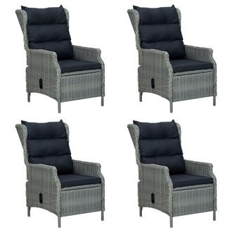 vidaXL Juego De Comedor Para Jard&iacute;n De 5 Piezas Gris Claro Vidaxl