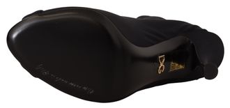 Dolce & Gabbana Black Stretch Short Ankle Boots Womens Shoes