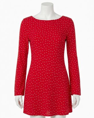 Z Supply Campbell Dot Crepe Dress In Red