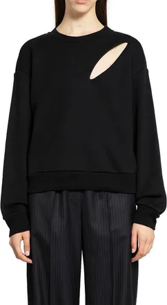 Alexander McQueen Womens Black Cotton Sweatshirt Clothing