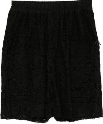 By Walid Shorts verfraaid met kant - Zwart