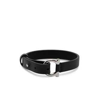 Ferragamo Bracelets, male, Black, Size: ONE SIZE Gancini Bracelet