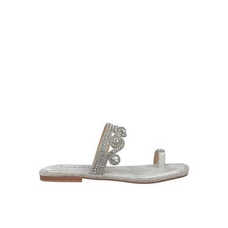 Alma En Pena Alma EN Pena, Schoenen, Dames, Grijs, 38 EU, Platte Sandaal met Teenband en Versieringen