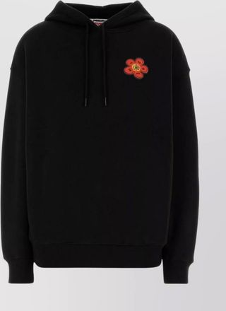 Kenzo cotton oversized logo print hoodie