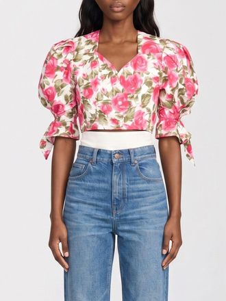 Chlo&eacute; Top cropped Chlo&eacute; in cotone con stampa floreale