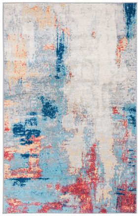 Safavieh Alfombra contempor&aacute;neo de polipropileno gris/rojo, 122 x 183 cm