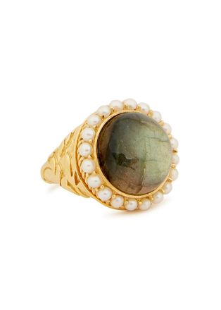 Missoma X Harris Reed Labradorite 18kt Gold-plated Ring - N