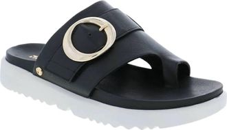 Revere Comfort Shoes Womens Biscay Toe Post Sandal In Black