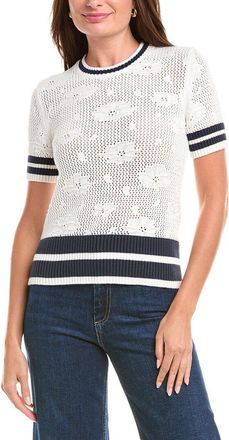 Brooks Brothers Floral Pointelle Shell