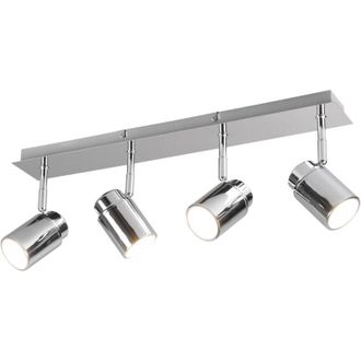 Trio Linear Bar 4 Focos Orientables De Metal Cromado Angelo Trio Lighting