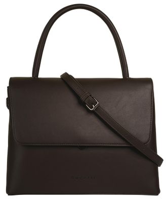 Bugatti Henkeltasche BUGATTI ILVA, Damen, Gr. B/H/T: 31cm x 24cm x 14cm onesize, braun, Kunstfaser, leicht gl&auml;nzend, unifarben, Taschen Henkeltasche