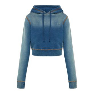 Diesel Dames, Sweatshirts & Hoodies, Blauw, Maat: 2XS Katoen
