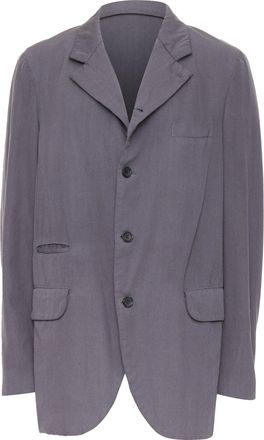 Comme Des Gar&ccedil;ons COMME DES GARCONS HOMME DEUX 2024 grey wool flap pockets long-line blazer XL