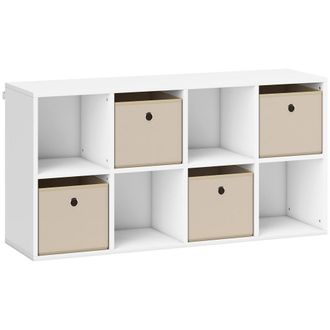 HOMCOM Estanter&iacute;a con cubos 105.9x30x53.7 cm beige