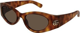 Gucci Ladies Brown Cat Eye Sunglasses GG1401S 002