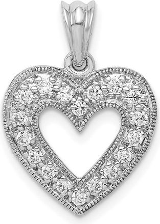 Diamond2Deal 14K Gold Lab Grown Diamond Heart Pendant (0.25ct, VS, G-H)
